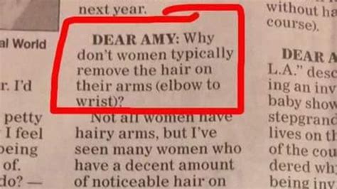 ‘why Dont Women Shave Their Arms Advice Columnists Brilliant Take