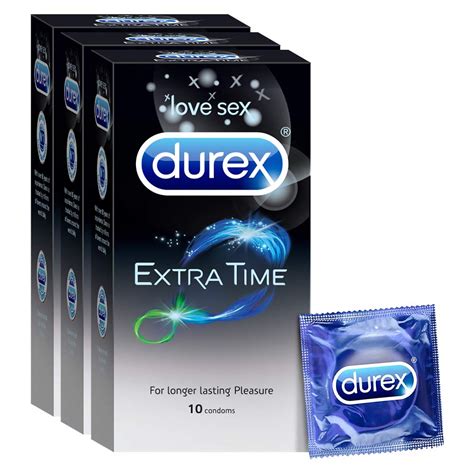 Recommended Durex Condoms 10 Count Pack Of 3 Extra Time Durex