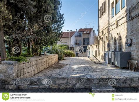 Jerusalem Tourist Places In The City Center Central Streets Editorial