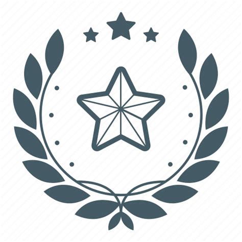 Achievement Award Badge Excellence Star Top Wreath Icon