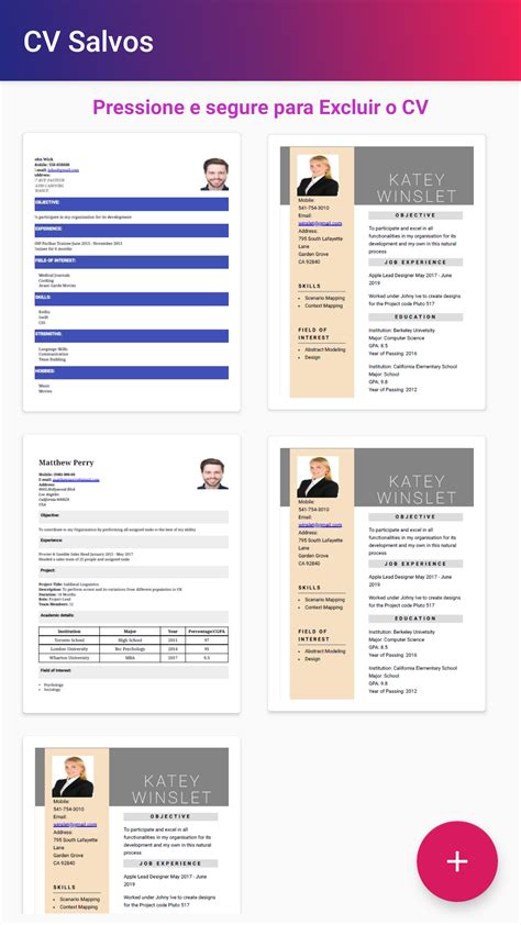 The problem with that is that these default templates are often bland and lifeless. Curriculum Vitae App Gratuitos modelo de Currículo: Amazon ...