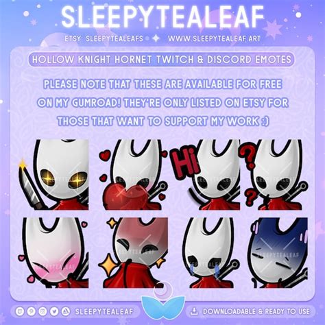 Hollow Knight Hornet Twitch And Discord Emotes Etsy