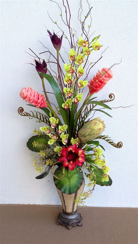 Artificial Tropical Flowers Arrangements Anasilkflowers Images