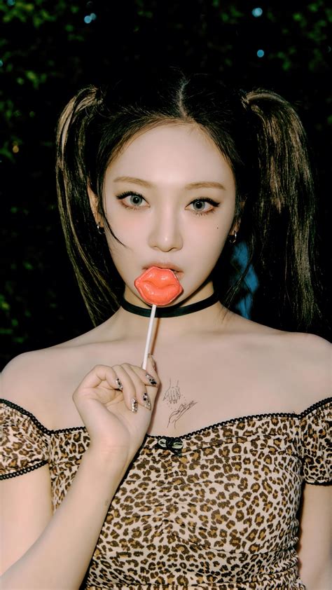 Ningning With Pigtails Hair And A Lolipop From Kpop Group Aespa Music