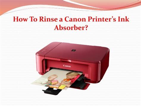 How To Rinse A Canon Printers Ink Absorber