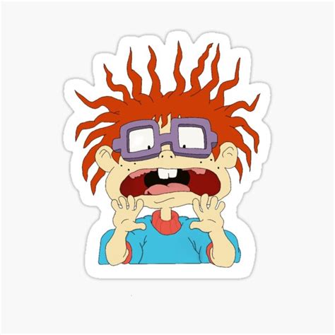 Scared Chucky Rugrats Sticker Sticker For Sale By Aajade Redbubble