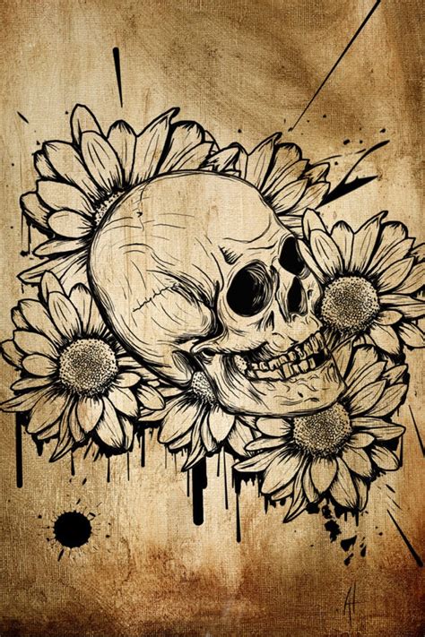 Wooden Sugar Skull Tattoos Tattoo Design Drawings Picture Tattoos