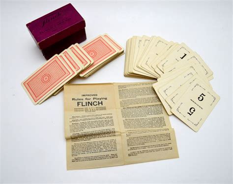 Antique Flinch Card Game Revised 1913 Edition Flinch Card Co