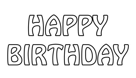 Happy Birthday Bubble Letters Coloring Pages Sketch Coloring Page