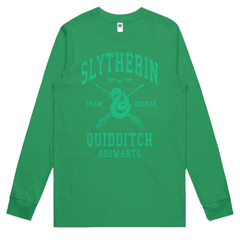 Deathly Hallows 2 Slytherin Quidditch Team Seeker Jersey Long Sleeve T