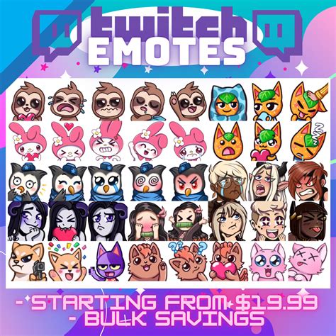 Custom Emotes For Twitch Or Discord Etsy