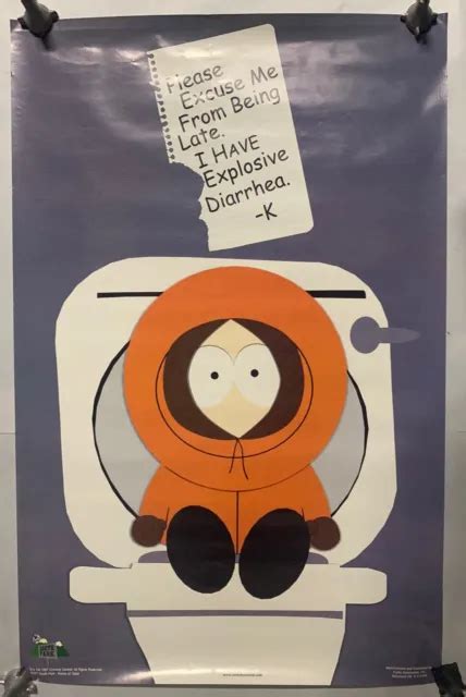Vintage South Park Kenny Explosive Diarrhea Poster A5 2295 Picclick