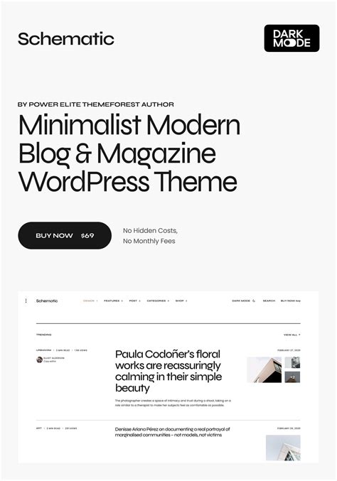Schematic Minimalist Blog Magazine WordPress Theme
