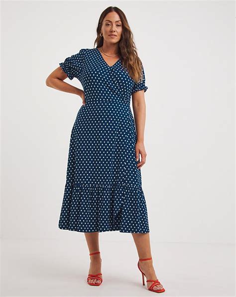 Joe Browns Polka Dot Wrap Midi Dress J D Williams