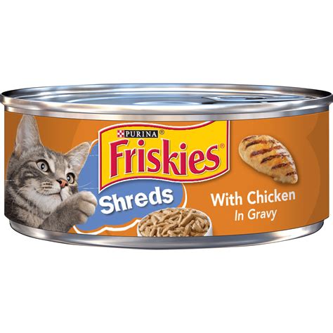 Friskies Gravy Wet Cat Food, Shreds With Chicken - 5.5 oz. Can