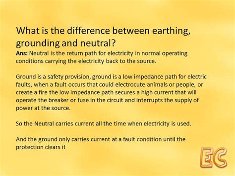 What Is The Difference Between Earthing Grounding And Bonding The My