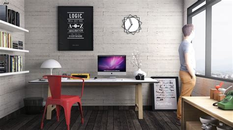 33 Inspiring Industrial Style Home Offices That Sport Beautiful