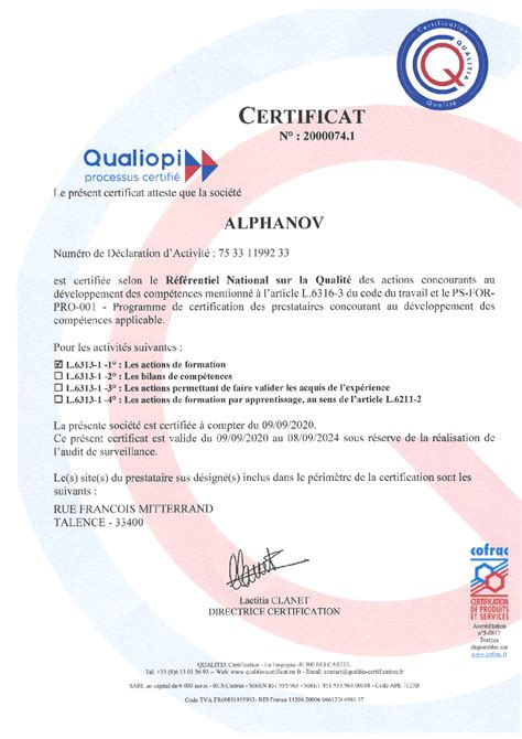 Certification Qualiopi Pour Le Centre De Formation Pyla Pyla Centre