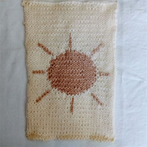 Easy Baby Blanket Knit Along Square 10 Intarsia Sun