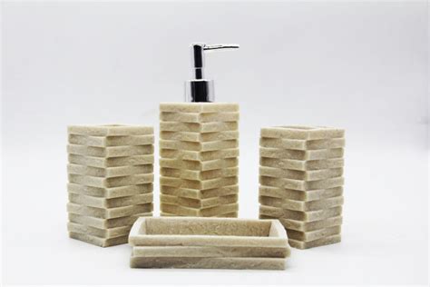 Accessory Bathroom Set 4 Pcs Cream Nz