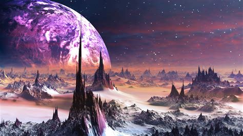 Wallpaper Science Fiction Planet Landscape Photos Cantik