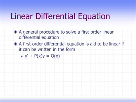 Ppt Differential Equations Powerpoint Presentation Free Download