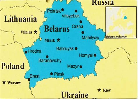 Postcards On My Wall Map Of Belarus