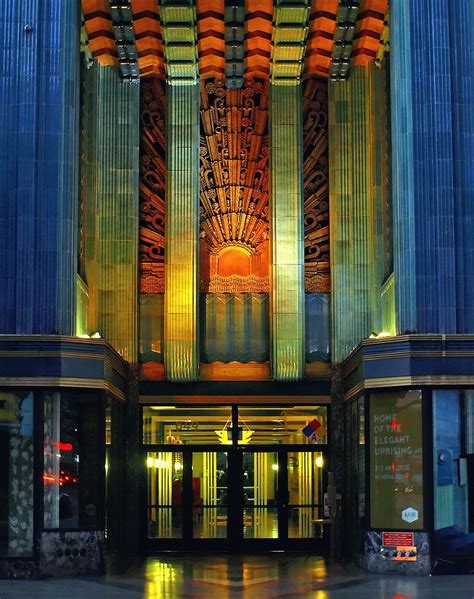 The Eastern Columbia Building The Grand Art Deco Entryway For The