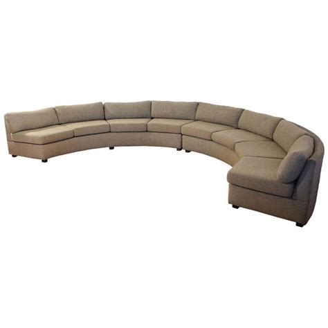 Milo Baughman Large Sectional Curved Sofa At 1stdibs Large Curved