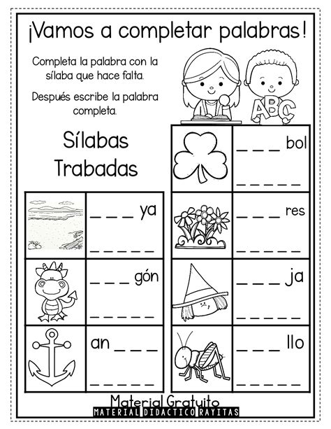 Super Cuaderno De Silabas Trabadas Page Imagenes Educativas Images