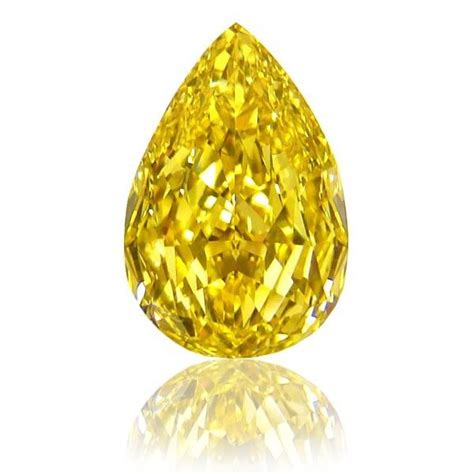 If 061ct Natural Loose Fancy Intense Yellow Diamond Gia Pear Shape