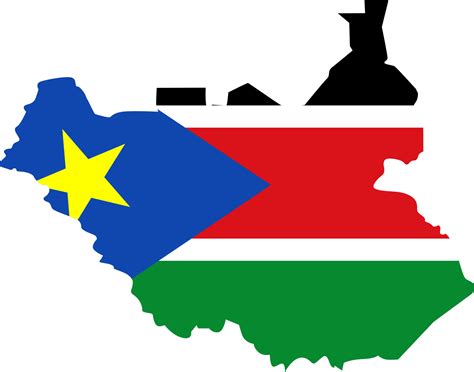 Zuiden Soedan Kaart Stad Kleur Van Land Vlag 12096518 Png