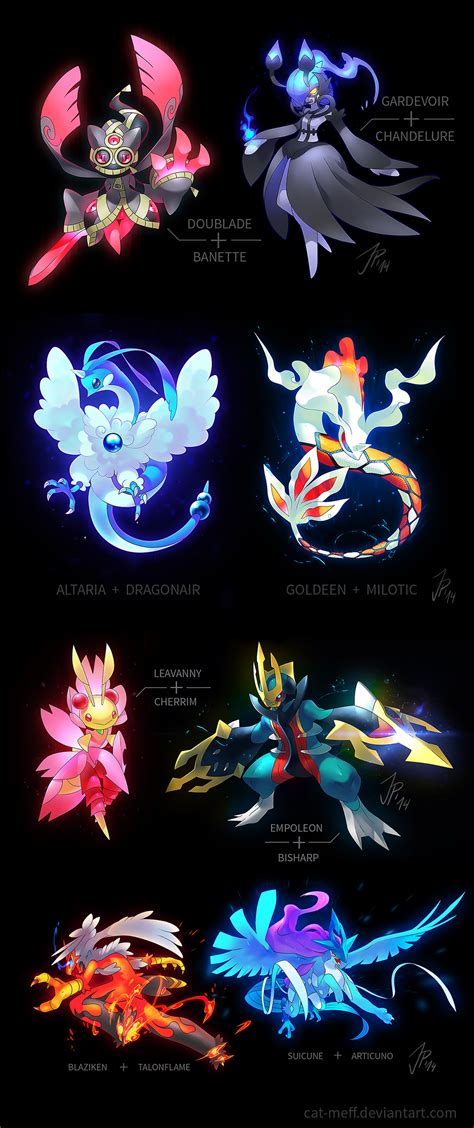 A Bunch Of Pokemon Fusions By Cat Meff On Deviantart