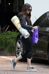 megan fox shows off slender legs as she leaves yoga class daily mail online