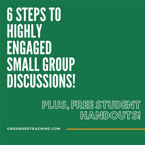 Small Group Discussion Rounds A 2 Day Lesson Increase Student