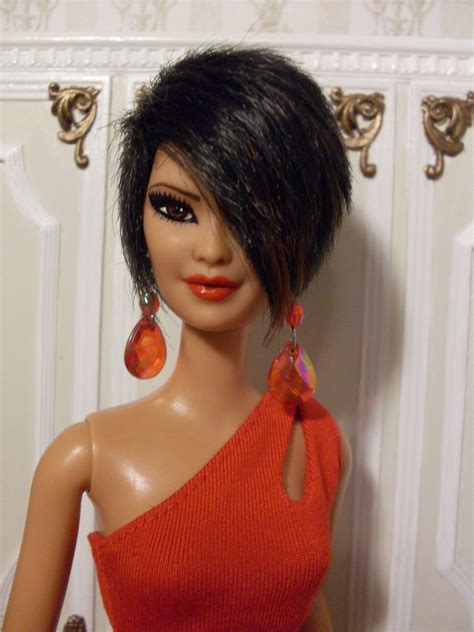 barbie doll with short black hair hair style lookbook for trends and tutorials