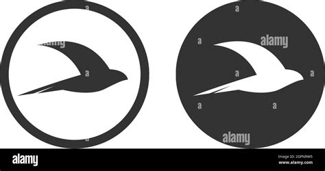 Simple Design Of Swift Bird Logo Icon Template Vector Illustration