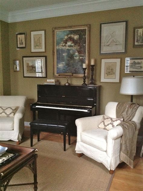 Gallery Wall Around Piano Piano Living Rooms Piano Living Room