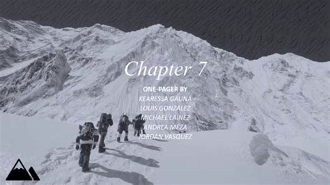 Into Thin Air Chapter 7 One Pager Video Youtube