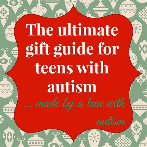 gifts for teens with autism  Autism gifts, Autism teens, Children with