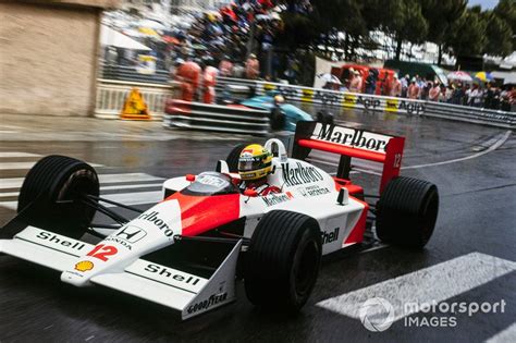 Ayrton Senna Mclaren Mp4 4 Honda At Monaco Gp High Res Professional