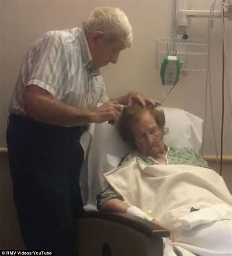 Elderly Man Carefully Combs His Sick Wifes Hair Daily Mail Online