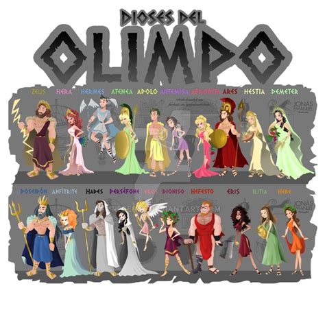 Dioses Del Olimpo By Rebenke Titanes Mitologia Griega Dioses