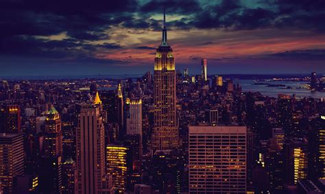 무료 이미지 수평선 빛 건축물 일몰 지평선 밤 새벽 시티 마천루 뉴욕 도시 풍경 도심 황혼 탑 현대