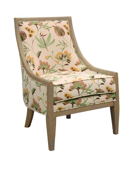 Beachum Distressed Floral Print Accent Chair