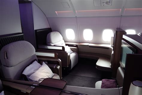 Qatar airways first class on their a380 is an impressive product, unlimited krug, caviar, onboard bar, what more could you ask for? Review: Qatar Airways A380 First Class Doha to Paris ...