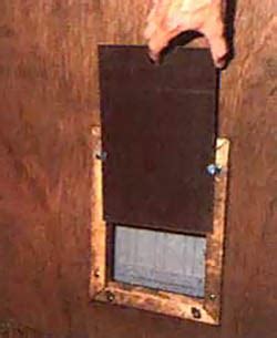 A dog door can help end this vicious cycle before it even begins. A Homemade Pet Door - DIY - MOTHER EARTH NEWS