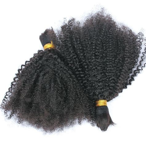 100 Human Braiding Hair Bulk No Weft 4b 4c Afro Kinky Curly Brazilian
