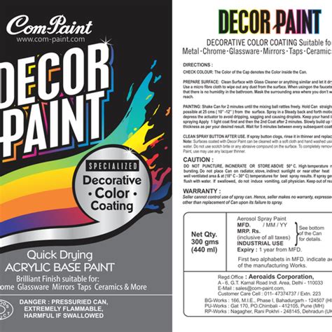 Product Label Design For Aerosol Spray Paint Can Product Label Contest