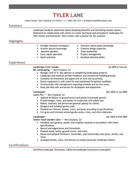 This format is also appropriate for people who are making a significant change in careers. Landscape Worker Resume | louiesportsmouth.com